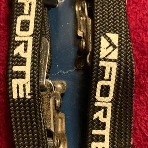 Forte bicycle pedals toeclip straps to secure your shoes to the pedals. New